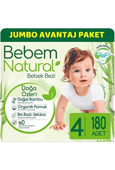Bebem Natural Maxi 4 Beden 7-14 kg 180'LI