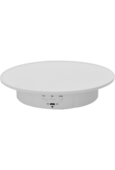 ZSZH Beyaz Baz Beyaz Kadife - Fotoğraf Için 20CM USB Elektrik Döner Döner Ekran Standı(Yurt Dışından)