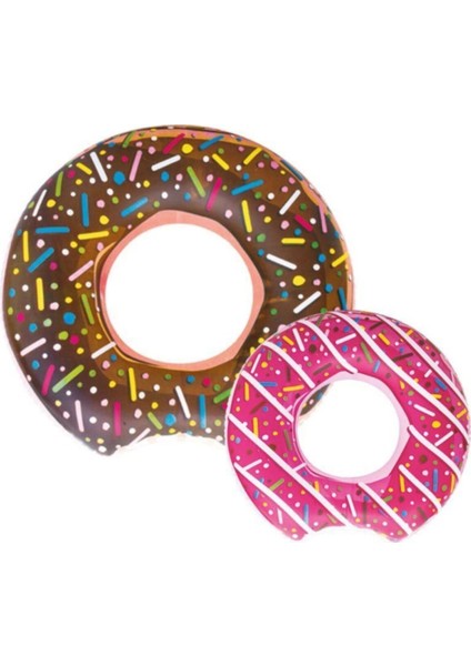 Donut Simit Pembe ve Kahverengi Renk Seçenekleriyle 61 Cm Eğlenceli Plaj Malzemesi