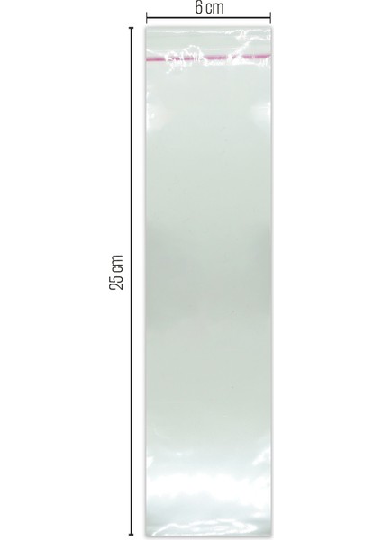 6*25 Bantlı OPP (Parlak-Şeffaf) Jelatin 1000 Adet