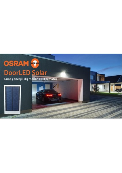 Osram Doorled Güneş Enerjili Dış Mekan Armatürü 3W 320LM 4000K Gümüş Kasa