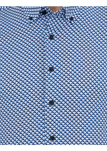 Erkek Lacivert Slim Fit Uzun Kollu Gömlek 50238724-VR033 indirimleri