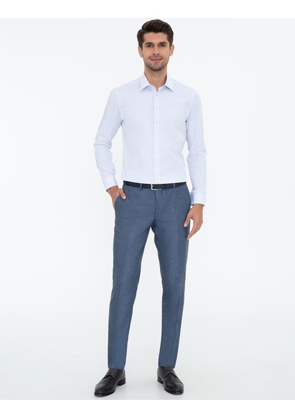 Erkek Açık Mavi Slim Fit Uzun Kollu Gömlek 50238757-VR003 fırsatları