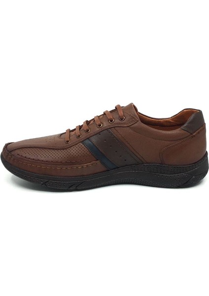 %100 Içi Dışı Hakiki Deri Erkek Yazlık Rahat Spor Ayakkabı 39-48 45 Taba