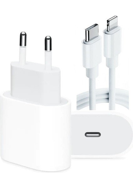 Airpods (1. Nesil) Şarj Aleti 18W Adaptör + Usb-C - Lightning Kablo