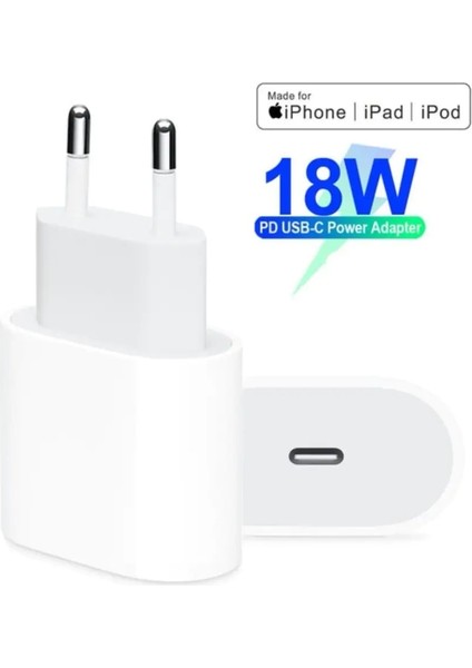 Airpods (1. Nesil) Şarj Aleti 18W Adaptör + Usb-C - Lightning Kablo