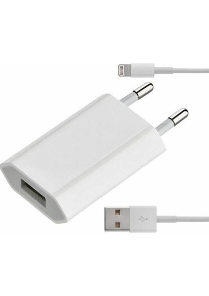 Apple iPhone Uyumlu Xs Max Şarj Aleti 5W Adaptör + Lightning Kablo