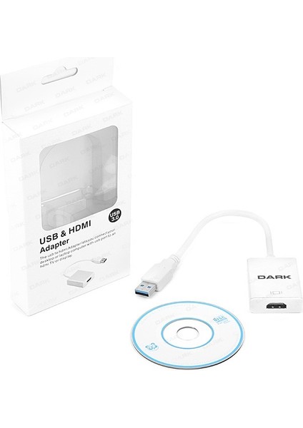 UGA33 DK-AC-UGA33 0.15METRE Usb-Hdmı Çevirici Adaptör Gümüş