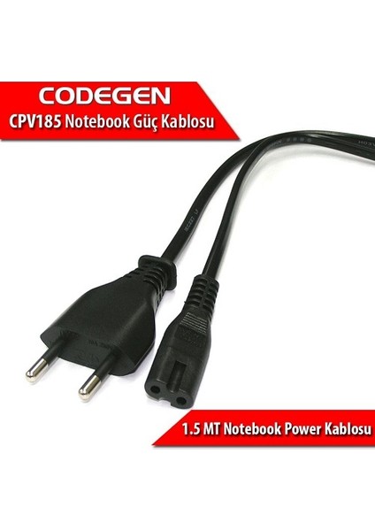 CPV185 2X0.30MM 1.5metre Notebook Power Kablosu
