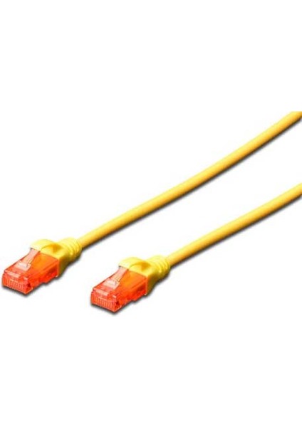 Dıgıtus DK-1617-0025/Y 25CM Utp Cat6 Patch Kablo Sarı Cu, Lszh Awg 26/7