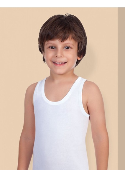 Geniş Askılı Ribana Atlet Beyaz MEC020