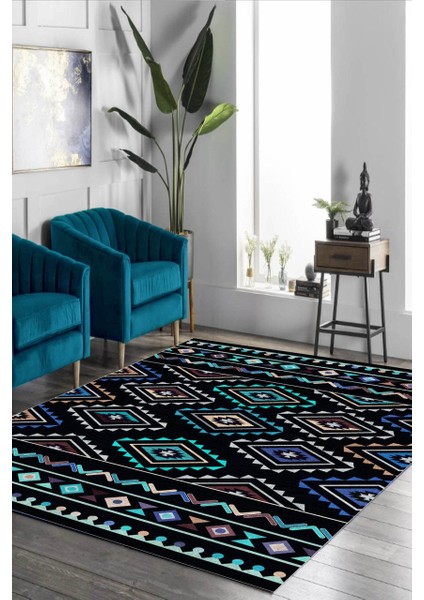 Cappio Kilim Desenli Peru Stili Halı (Makine'de Yıkanabilir)