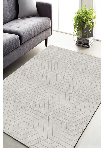 Cappio Altıgen Desenli Halı (Makine'de Yıkanabilir)