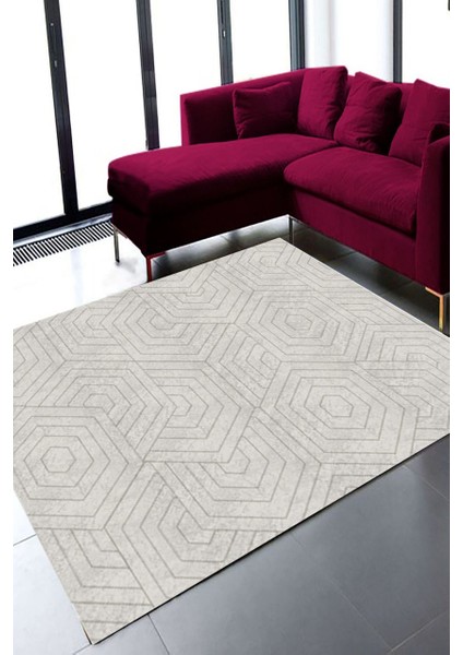 Cappio Altıgen Desenli Halı (Makine'de Yıkanabilir)