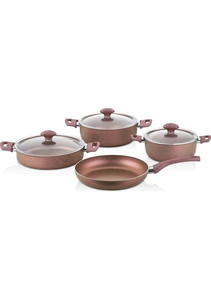 Hazar Pazar Papilla 7'li Granit Tencere Seti Rose Renk fiyatları