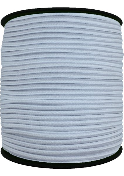 1.5 mm Şapka Lastik - 50 Metre Beyaz - Yuvarlak Lastik