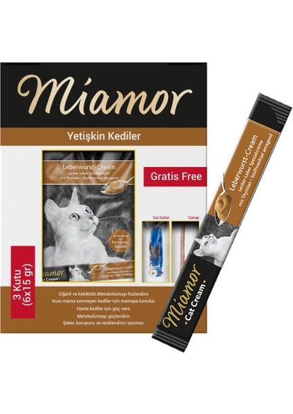 Leberwurst Cream Ciğerli Ek Besin Kedi Ödülü 3 Kutu