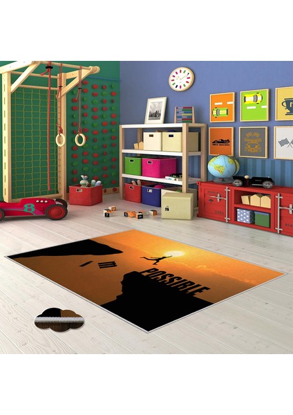 Dekoratif Özel Tasarım Yıkanabilir Ince Leke Tutmaz Modern Eğlenceli Çocuk Halısı