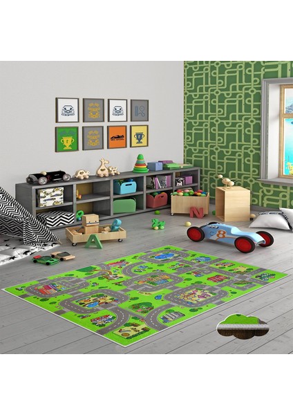 Dekoratif Özel Tasarım Yıkanabilir Ince Leke Tutmaz Modern Eğlenceli Çocuk Halısı