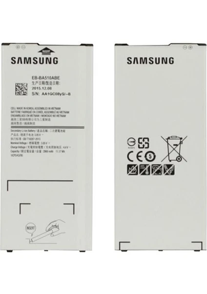 Galaxy A510 A5 2016 Uyumlu Samsung EB-BA510ABE 2850 Mah Batarya