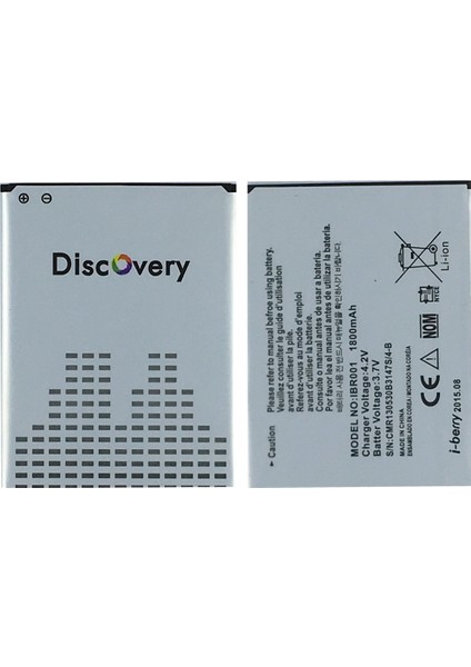 General Mobile Discovery E3 Uyumlu 1800 Mah Batarya