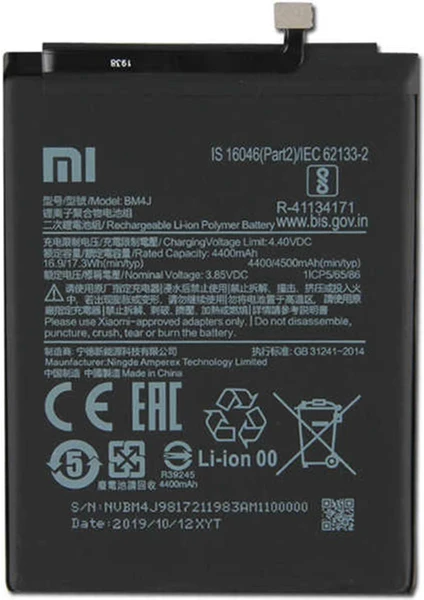 Redmi Note 8 Pro Uyumlu Xiaomi BM4J 4400 Mah Batarya