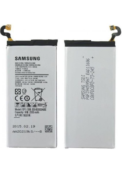 Galaxy G920 S6 Için Samsung EB-BG920ABE Service 2500 Mah Batarya