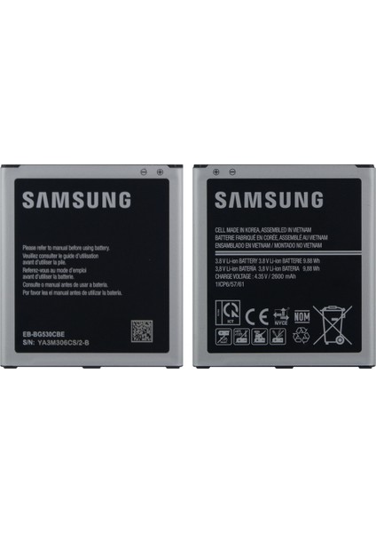 Galaxy G531 Grand Prime Uyumlu Samsung EB-BG530CBE Service 2600 Mah Batarya