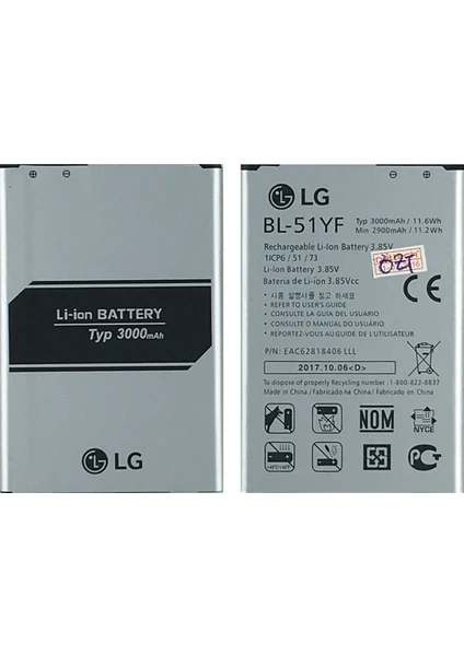 Lg G4 Uyumlu Lg BL-51YF 3000 Mah Batarya