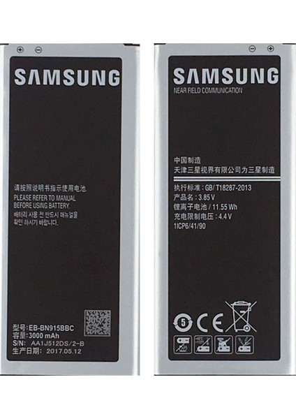 Galaxy N915 Note Edge Uyumlu Samsung EB-BN915BBE 3000 Mah Batarya