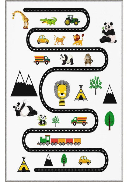 Dekoratif Özel Tasarım Yıkanabilir Ince Leke Tutmaz Modern Eğlenceli Çocuk Halısı fırsatları