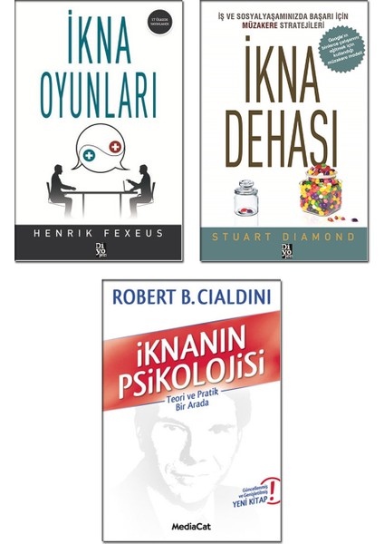 İknanın Psikolojisi + Robert Cialdini + İkna Oyunları + Henrik Fexeus + İkna Dehası + Stuart Diamond – 3 Kitap Set