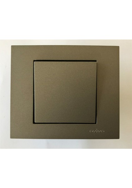 Çağatayelektrik Ovivo Grano Antrasit Anahtar Mekanizma+Çerçeve