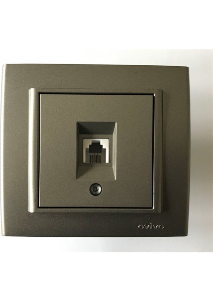 Çağatayelektrik Ovivo Mina Antrasit Data Prizi Mekanizma+Çerçeve