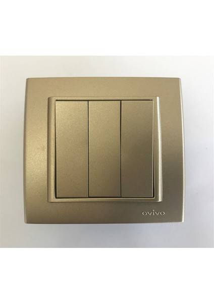 Çağatayelektrik Ovivo Mina Titanyum Üçlü Anahtar Mekanizma+Çerçeve