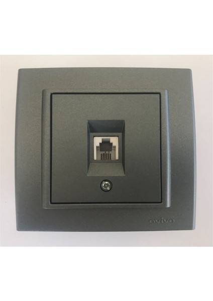 Çağatayelektrik Ovivo Mina Füme Data Prizi Mekanizma+Çerçeve
