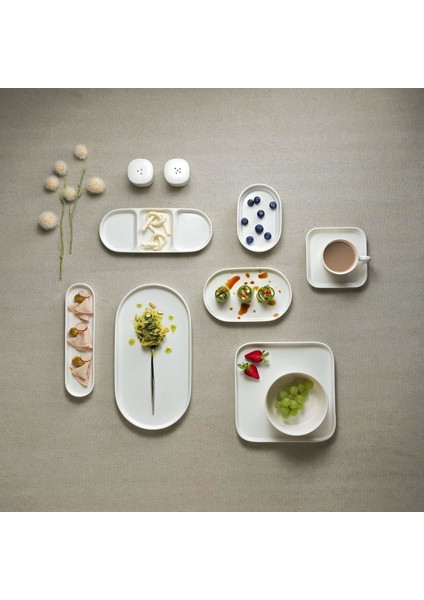 Nude Krem 38 Parça Kare Kahvaltı ve Yemek Takımı