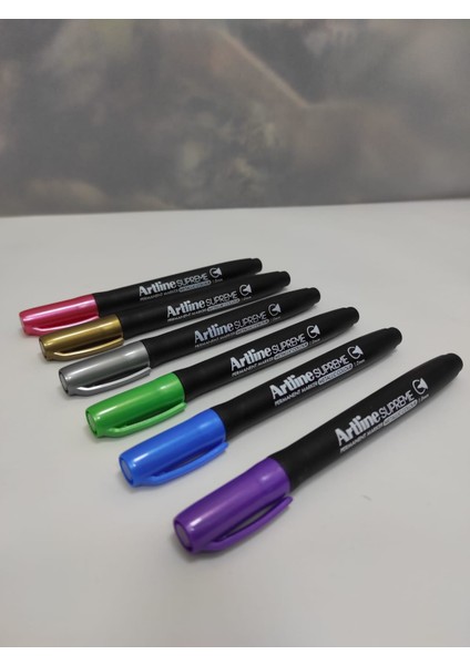 Set - 2 Supreme Permanent Metallic Marker 6'lı