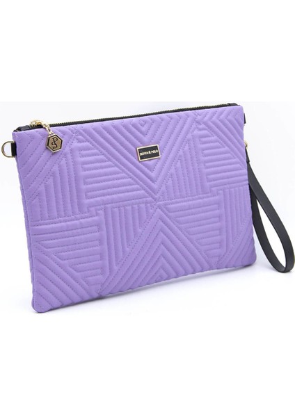 Silver Polo Lila Tek Bölmeli Kadın Portföy & Clutch SP1034