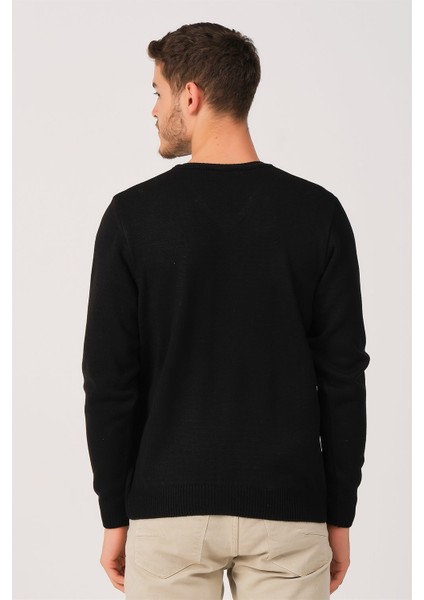 V0036 Erkek V-Neck Kazak-Siyah fiyatları