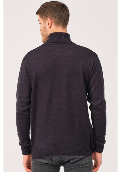 V0212 Erkek Turtleneck Kazak-Lacivert fiyatları