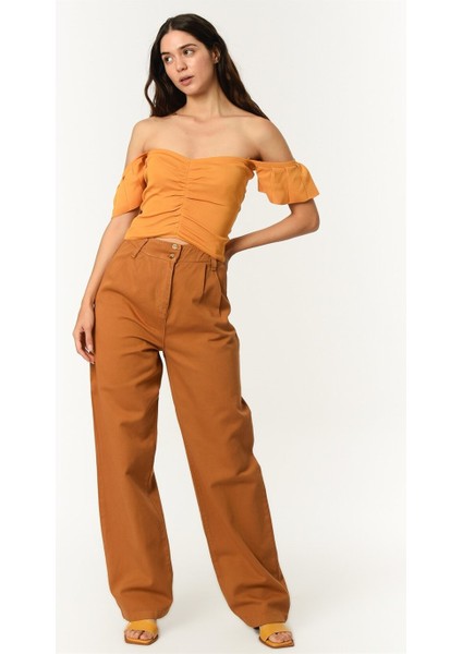 Z2008 Kadın Krop Bluz-Sarı modelleri