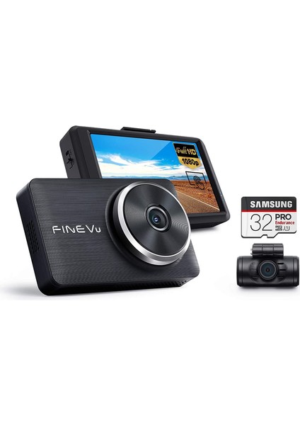 LX2000 Full Hd 2 Kameralı IPS Güvenlik Kod Ekranlı Gps Araç Kamerası