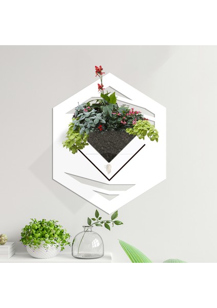 Duvar Tipi Ahşap Dekoratif Saksı
