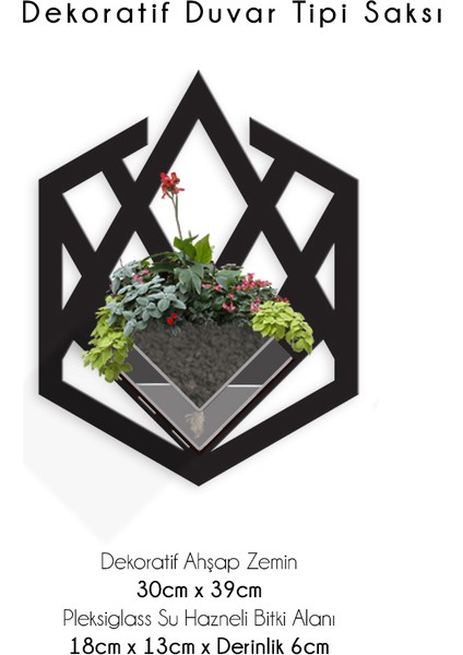 Duvar Tipi Ahşap Dekoratif Saksı modelleri
