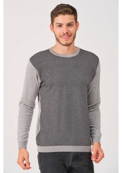 V0315 Erkek Kazak-Gri indirimleri