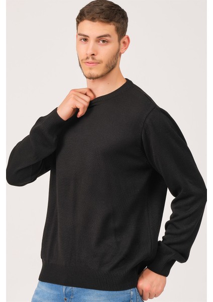 V0091 Erkek Battal Oversıze Kazak-Siyah indirimleri