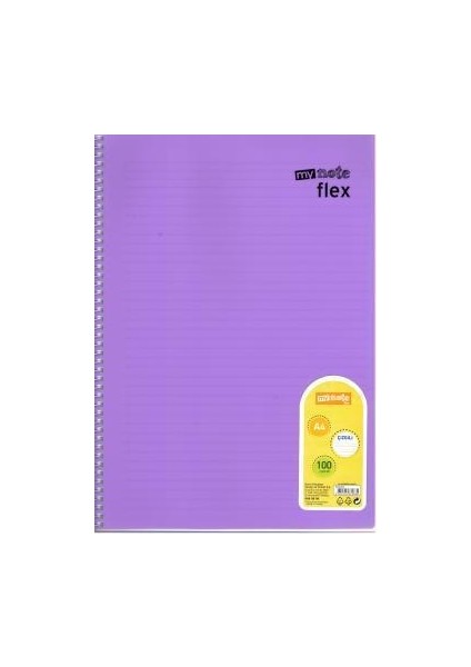 Fle x Pastel Pp Kpk Spiralli A4 100 Yaprak Çizgili Defter