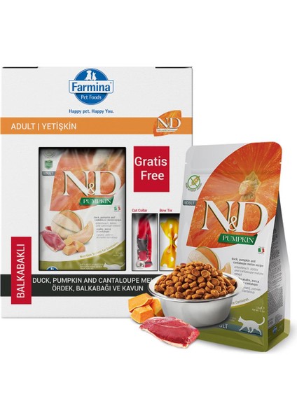 Nd Pumpkin Balkabaklı Ördek Etli ve Kavunlu Kedi Maması 1,5 kg