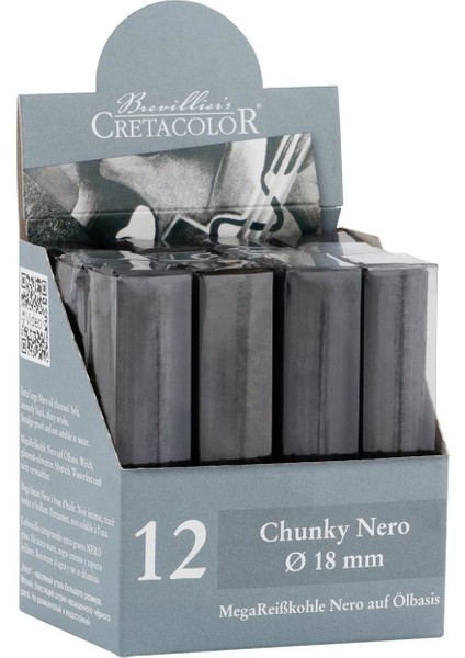 Chunky Nero Soft Sıkıştırılmış Yağlı Kalın Kömür Çubuğu 461 22